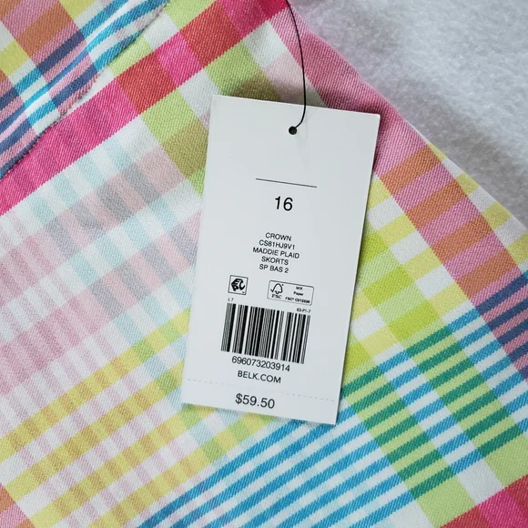 Crown & Ivy Multicolor Plaid Women's Skort - Picture 4 of 5